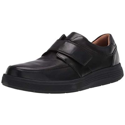 Abbildung von Clarks Herren Un Abode Strap Slipper, Black Leather, 44 EU