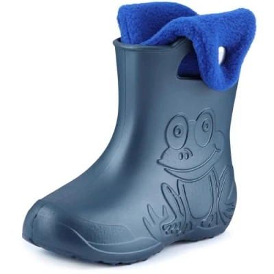 Abbildung von Ladeheid Gummistiefel Kinder Eva federleichte Regenschuhe für Jungen und Mädchen LA CA 10 (Metallisches Blau 2, 32/33 EU)