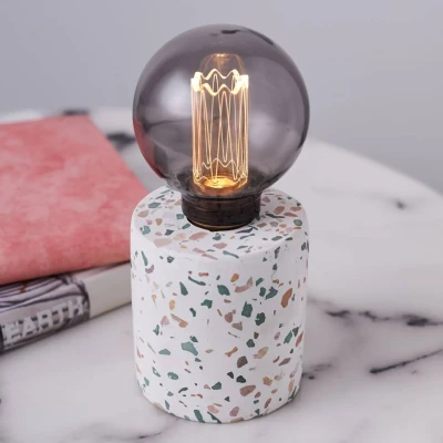 Abbildung von Pauleen Tischleuchte »Elegant Flare«, 1 flammig, Leuchtmittel E27 ohne Leuchtmittel, E27, Timer, Batterie, Terrazzo, Beton/Glas
