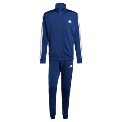 Abbildung von adidas Herren Sportbekleidung Basic 3 Stripes Trikot Trainingsanzug, Dunkelblau, L Lang