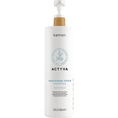 Abbildung von Kemon Actyva Reichhaltige Ernährung Shampoo, nährende und schützende Wirkung für trockenes sensibilisiertes Haar, mit Hafer Olivenöl 250 ml