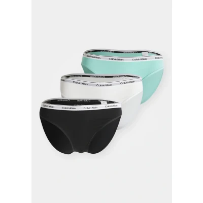 Abbildung von Calvin Klein Underwear Bikini Modern LOGO 3 PACK Slip, Damen, Größe: XS, Black/beau blue/white
