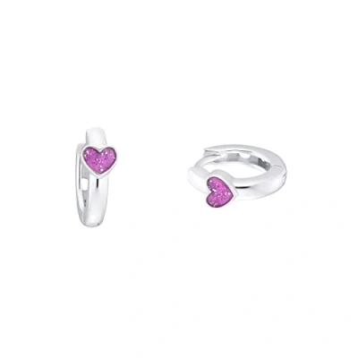 Abbildung von Prinzessin Lillifee Creolen 925 Sterling Silber Mädchen Kinder Ohrschmuck, 1,2 cm, Silber, Herz, Kommt in Schmuck Geschenk Box, 2036442
