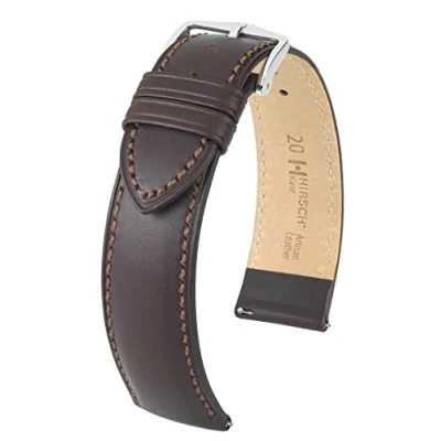 Abbildung von HIRSCH Unisex Uhrenarmband Kalbsleder Modell Kent 20 mm Braun