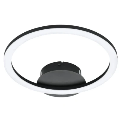 Abbildung von Eglo 900323 Deckenleuchte PARRAPOS Z Stahl schwarz, Kunststoff weiss LED 12W 3000 6500K L:34cm B:30cm H:4.5cm dimmbar mit Connect Funktion