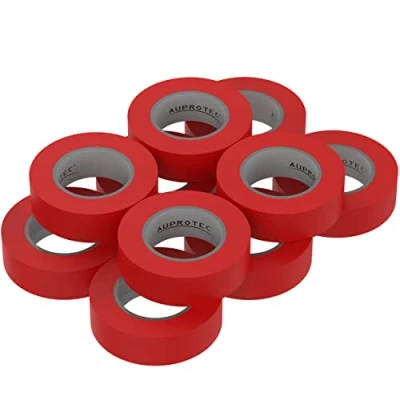 Abbildung von AUPROTEC 10x Isolierband rot 15mm x 10m VDE Isoband PVC Elektriker Klebeband DIN EN 60454 3 1