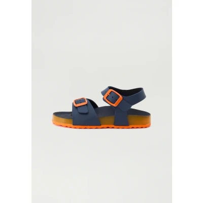 Abbildung von Geox Ghita BOY Riemensandalette für Kinder, Größe: 30, Navy/orange Schuhe