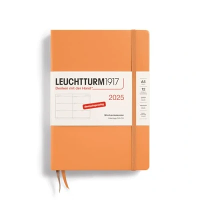 Abbildung von LEUCHTTURM1917 370544 Wochenkalender 2025, Medium A5 Hardcover 12 Monats Planer, 80 g, liniert Apricot