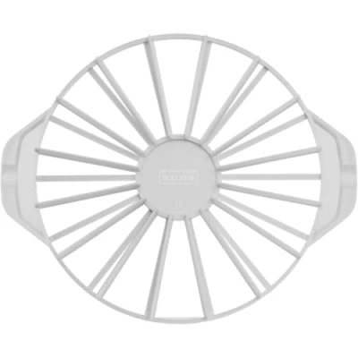 Abbildung von Original Kaiser Classic Torten Einteiler Kunststoff 31,5 cm, Tortenteiler, Kuchenteiler von 14 oder 16 gleichgroßen Stücken, Torteneinteiler beidseitig verwendbar, Weiß