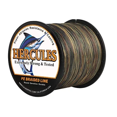 Abbildung von HERCULES Super Cast 100m 2000m Yards Geflochtene Angelschnur 10lb 300lb Test für Salzwasser Süßwasser PE Geflecht Fischdraht Superline 8 Stränge