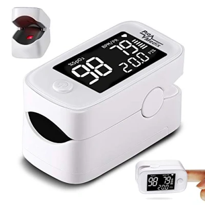 Abbildung von ProMedix PR 870 Pulsoximeter Fingerpulsoximeter mit 1.5 HD LED Display Präzise Messung der Sauerstoffsättigung (SpO2) und Herzfrequenz Für Zuhause unterwegs