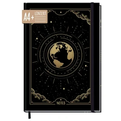 Abbildung von paper&amp;you® Notizbuch liniert A4+ mit Gummiband [New Adventures] 156 Seiten, 78 Blatt liniertes Notebook, Bullet Journal, Skizzenbuch, Tagebuch von Häfft paper&amp;you nachhaltig &amp; klimafreundlich