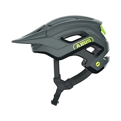 Abbildung von ABUS MTB Helm Cliffhanger MIPS Fahrradhelm für anspruchsvolle Trails mit Aufprallschutz &amp; großen Lüftungsöffnungen Damen und Herren Grau/Gelb, Größe L