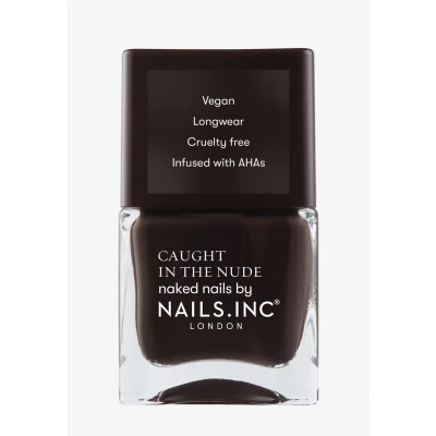 Abbildung von Nails Inc COPACABANA BEACH Nagellack Dunkler Braun Ton AHA angereicherte, pflegende Formel für hydratisierte Nägel Breiter Pinsel optimale Nail Art Vegan, Langanhaltend &amp; Cruelty Free