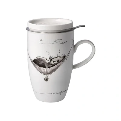 Abbildung von Goebel Tasse »Peter Schnellhardt«, Teetasse mit Deckel und Sieb, Peter Schnellhardt Mittagspause