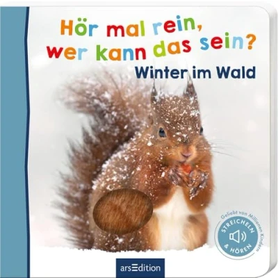 Abbildung von Hör mal rein, wer kann das sein? Winter im Wald: Streicheln und hören Hochwertiges Pappbilderbuch mit 5 Sounds Fühlelementen für Kinder ab 18 Monaten