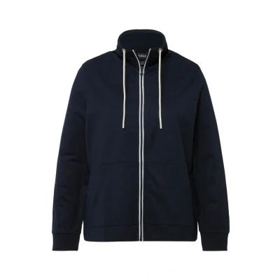 Abbildung von Ulla Popken COL Montant ET Poche Kangourou Sweatjacke, Damen, Größe: 46/48, Marine