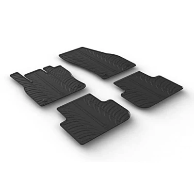 Abbildung von Gledring 0646 Fußmattensatz Gummi vorne und hinten 4 schwarz 750mm 550mm VOLKSWAGEN: Tiguan II, Allspace