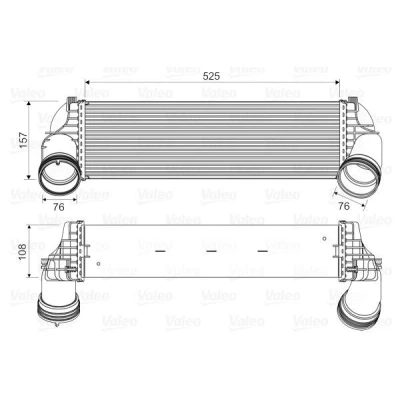 Abbildung von VALEO 818562 Ladeluftkühler ohne AGR Ventil BMW: X5, X6