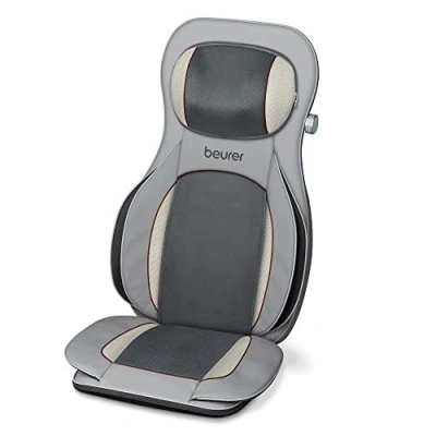 Abbildung von Beurer MG 320 Shiatsu Massagesitzauflage, für Rücken, Nacken und Oberschenkel, zusätzliche Luftkompressionsmassage, Licht Wärmefunktion