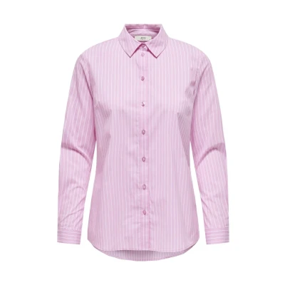 Abbildung von JDY Jdymio NOOS Hemdbluse, Damen, Größe: 34, Shocking pink/white