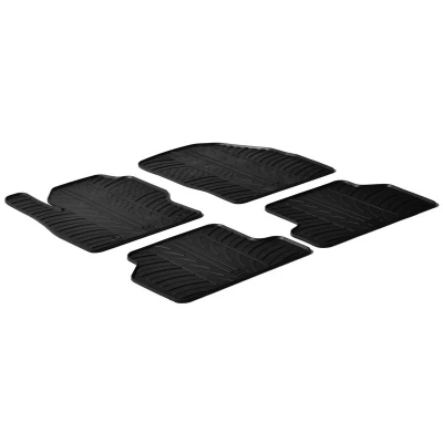 Abbildung von Gledring 0281 Fußmattensatz Gummi vorne und hinten 4 schwarz 750mm 550mm FORD: FOCUS 2, 2 Cabriolet