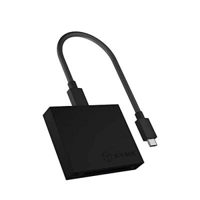 Abbildung von ICY 60515 BOX USB 3.1 CFast Card Reader, 2.0, Gen2 (10 Gbit/s), C &amp; A, Aluminium, Schwarz