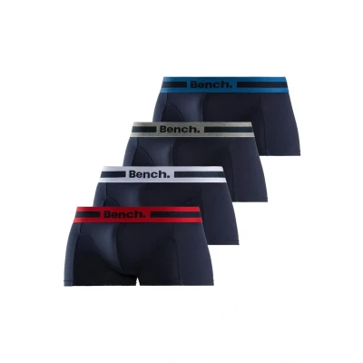 Abbildung von Bench 4 PACK Panties navy rot grau meliert blau weiß, Herren, Größe: Small, weiß