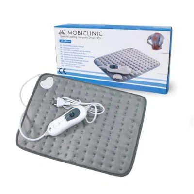 Abbildung von Mobiclinic®, Heizkissen,wärmekissen, 3 Temperaturstufen, Abschaltautomatik, 40x30 cm, Sehr geringer Stromverbrauch, Heizung, Heizkissen für den Rücken und Lendenbereich, 100W Leistung, Grau