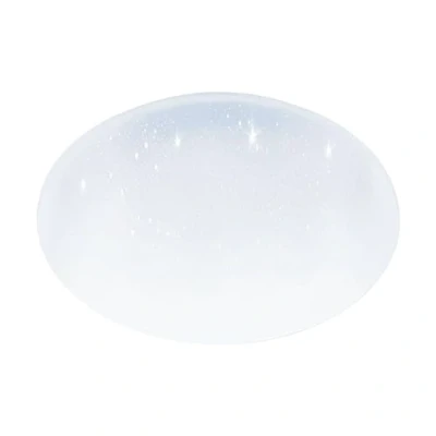 Abbildung von EGLO Deckenlampe Pogliola S, Ø 50 cm, Kristalleffekt LED Deckenleuchte, 1 flammige Wohnzimmerlampe aus Stahl und Kunststoff, Lampe weiß, Kinderzimmerlampe, Küchenlampe, Bürolampe, Flurlampe Decke