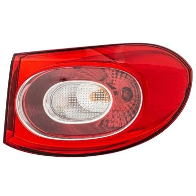 Abbildung von HELLA 2SD 009 691 101 Rückleuchte rechts äusserer Teil P21W, WY21W 12 weiß/rot mit Glühlampen Lampenträger VOLKSWAGEN: Tiguan I
