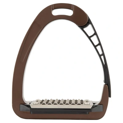 Abbildung von Acavallo Steigbügel Arena AluPRO Jr. Braun/Schwarz 10.5cm