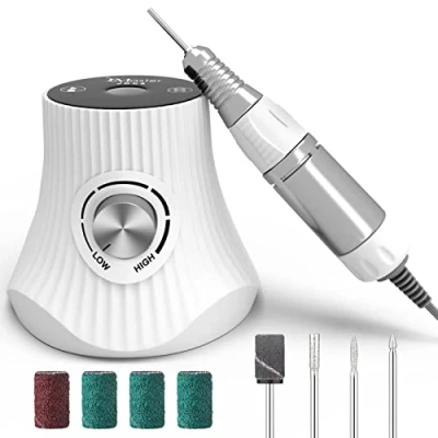 Abbildung von Nagelfräser JCMaster, für Gelnägel 30,000 U/Min, Fräser Acrylnägel inkl 4x Bits Anfängern, LED Anzeige Maniküre Pediküre Set Nagelstudio