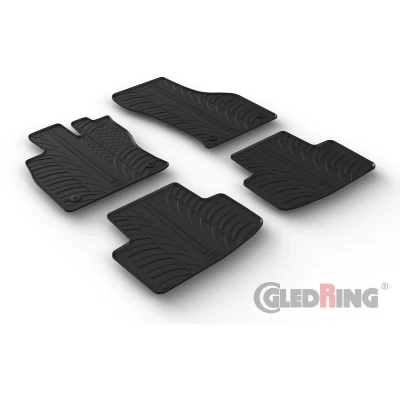 Abbildung von Gledring 0479 Fußmattensatz Gummi vorne und hinten 4 schwarz 750mm 550mm SKODA: Octavia IV Combi