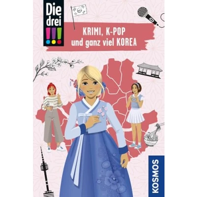 Abbildung von Die drei !!!, Krimi, K Pop und ganz viel Korea: Mit den wichtigsten Sehenswürdigkeiten, Sprachführer Landkarte
