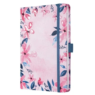 Abbildung von SIGEL JN337 Notizbuch Jolie, liniert, ca. A5, pink, Hardcover, 174 Seiten, Gummiband, Stiftschlaufe, Einstecktasche, Tagebuch, aus nachhaltigem Papier