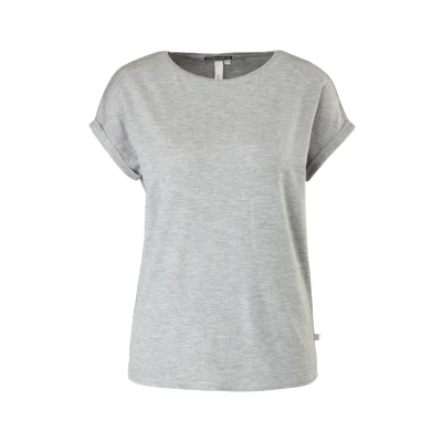 Abbildung von QS by s.Oliver Loose FIT Tshirt basic, Damen, Größe: Large, Grey mélange