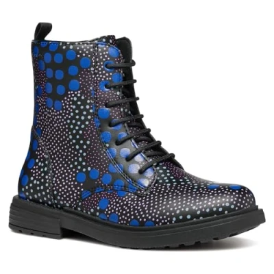 Abbildung von Geox J Eclair Girl D Ankle Boot, Black/ROYAL, 33 EU