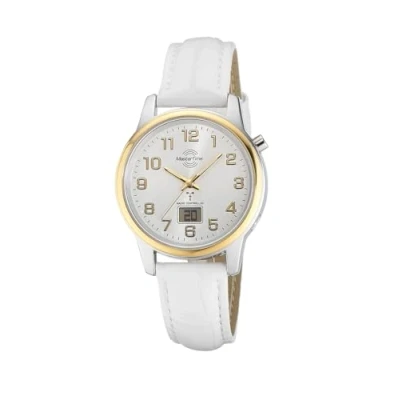 Abbildung von Master Time Funk Quarz Damen Uhr Analog Digital mit Leder Armband MTLA 10799 42L