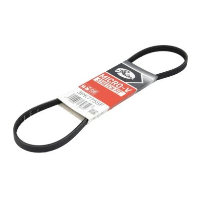 Abbildung von GATES 3PK775SF Keilrippenriemen 757 3 Polyester, EPDM (Ethylen Propylen Dien Kautschuk) DACIA: SANDERO 2, LOGAN MCV 2