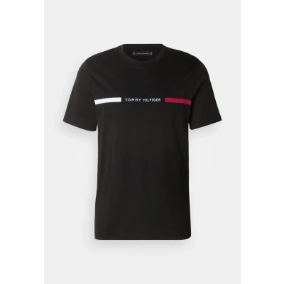 Abbildung von Tommy Hilfiger Chest Insert TEE Tshirt print, Herren, Größe: XS, Black