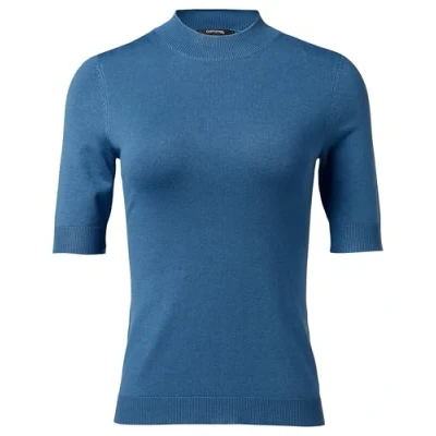 Abbildung von comma Tshirt basic, Damen, Größe: 46, Royalblau