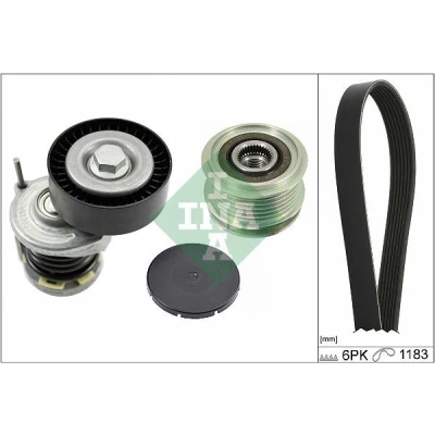 Abbildung von INA 529 0466 20 Keilrippenriemensatz mit Freilaufriemenscheibe SKODA: Fabia 1 Combi, I Hatchback, 2, SEAT: Ibiza 3, 4