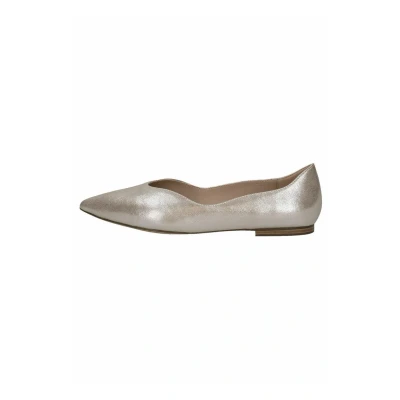 Abbildung von CAPRICE Damen Ballerinas aus Leder Spitz, Beige (Taupe Metallic), 36 EU
