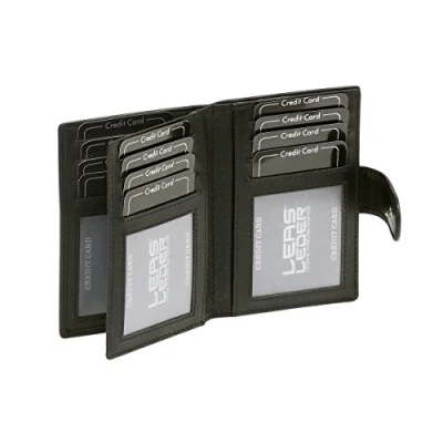 Abbildung von LEAS Kreditkartenmappe mit RFID Schutz Echt Leder, schwarz Card Collection