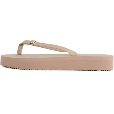 Abbildung von Tommy Hilfiger Zehentrenner, Damen, Größe: 39, Claystone Schuhe