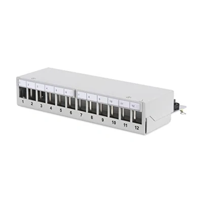 Abbildung von DIGITUS Professional , Modular Desktop Patch Panel, 12 Port, geschirmt, Grau