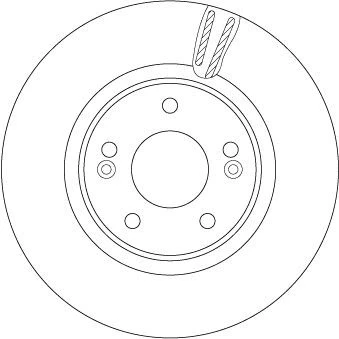 Abbildung von TRW DF6497S Bremsscheibe 305 25 5 114,2 Belüftet lackiert HYUNDAI: ix35, Tucson, i30 III Hatchback, KIA: Sportage IV, Ceed Sportswagon