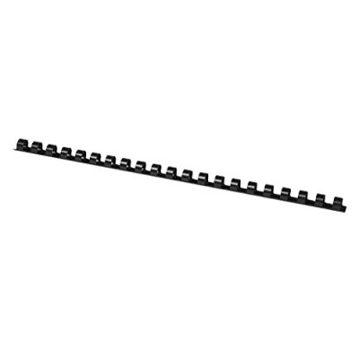 Abbildung von OFFICE PRODUCTS 20241015 05 Plastikbinderücken 100 Stück DIN A4 10mm (65 Seiten) Binderücken Bindungskämme Plastikbindung Kunststoff Farbe: Schwarz