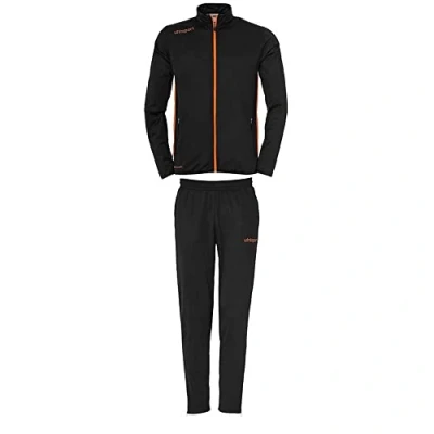Abbildung von uhlsport Essential Classic SET Trainingsanzug, Herren, Größe: Small, Schwarz/fluorescent orange